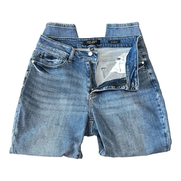 Judy Blue High Rise Relaxed Fit Mid Rise Stretch Denim Casual Jeans Womens 14W - Picture 6 of 10